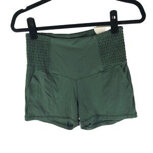 Offline By Aerie Real Me Shortie Green High-Rise Womens Shorts Size L
